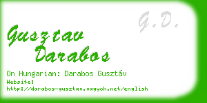 gusztav darabos business card